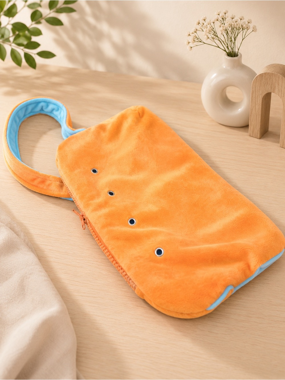 Soft & Cozy Bonding Carrier Pouch for Small Pets Orange Blue - Picture 3 of 3